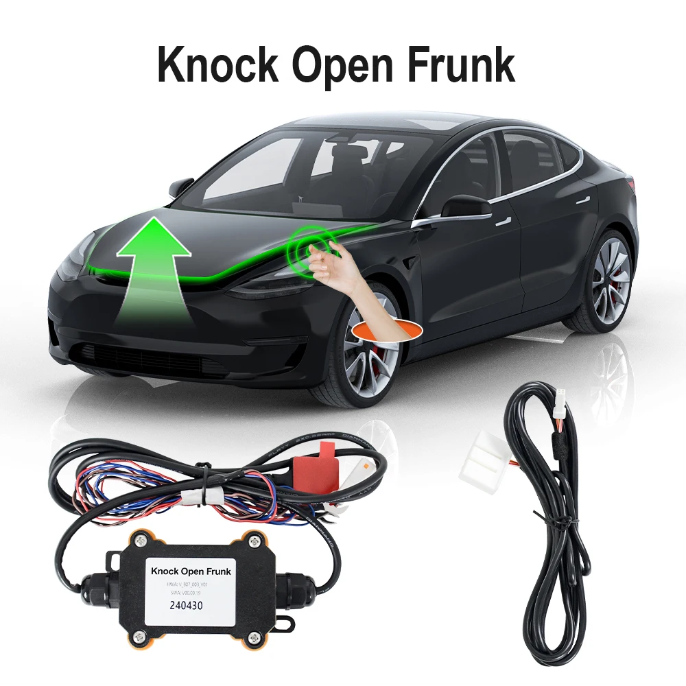 Dla Tesla Knock Open Frunk Smart Sensing Tap Twice To Open The Front Trunk Knock Sensor Dla Model 3 Y 2021-2024