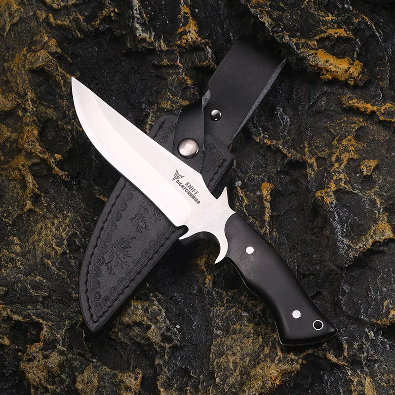 High hardness 9 chrome outdoor knife handle, easy to carry camping knife for users