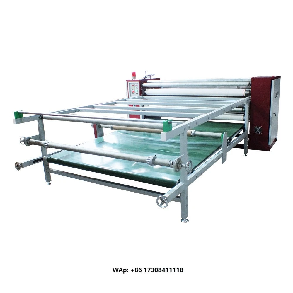 1.7m Roll to Roll Rotary Sublimation Heat Press Machine 270mm Drum 1200mm Transfer Width for Textile Fabric