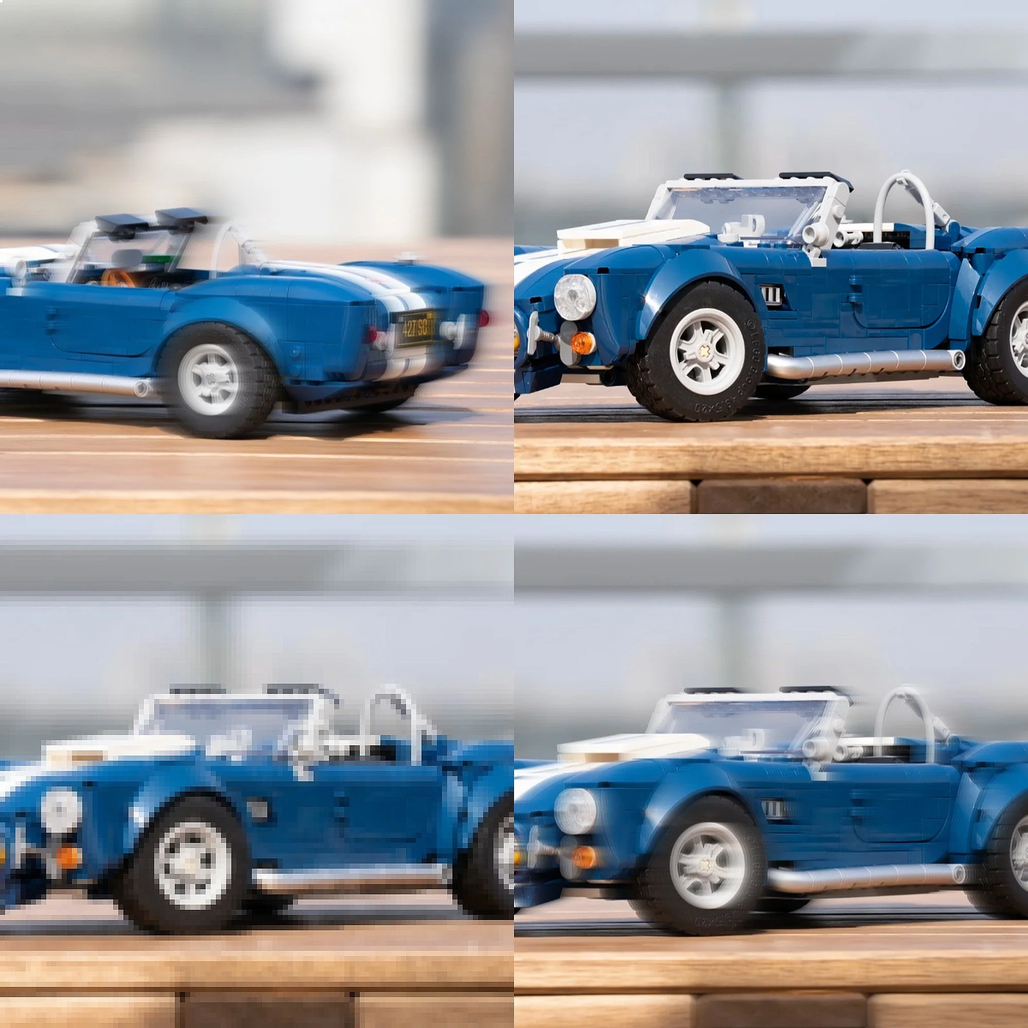 1241PCS Fantasy Long-Hood Open-Top Racer Model Building Blocks Christmas Toy for Family Decor Gifts view 6