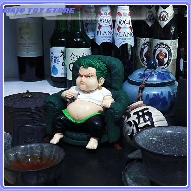 Fat Zoro PVC Figura Anime, Fat Series Figurine, Estátua Periférica, Modelo Boneca Coleção, Ornamentos Gift Toy, 1 Pc