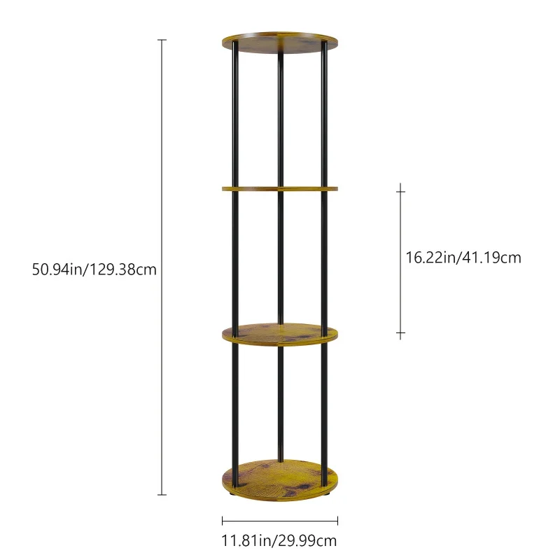 4Layer Black Metal Plant Stand - Indoor/Outdoor,Suitable for Living Room, Balcony, Corner and Garden Decoration