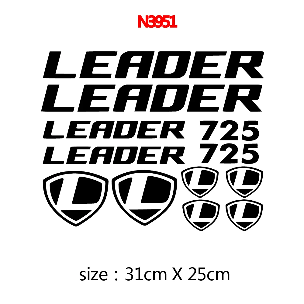 For LEADER 735 Bikes Bicycle Frame MTB BMX Race Road Vinyl Die-Cut Graphic Stickers Set Frame body Decal Sticker Kit