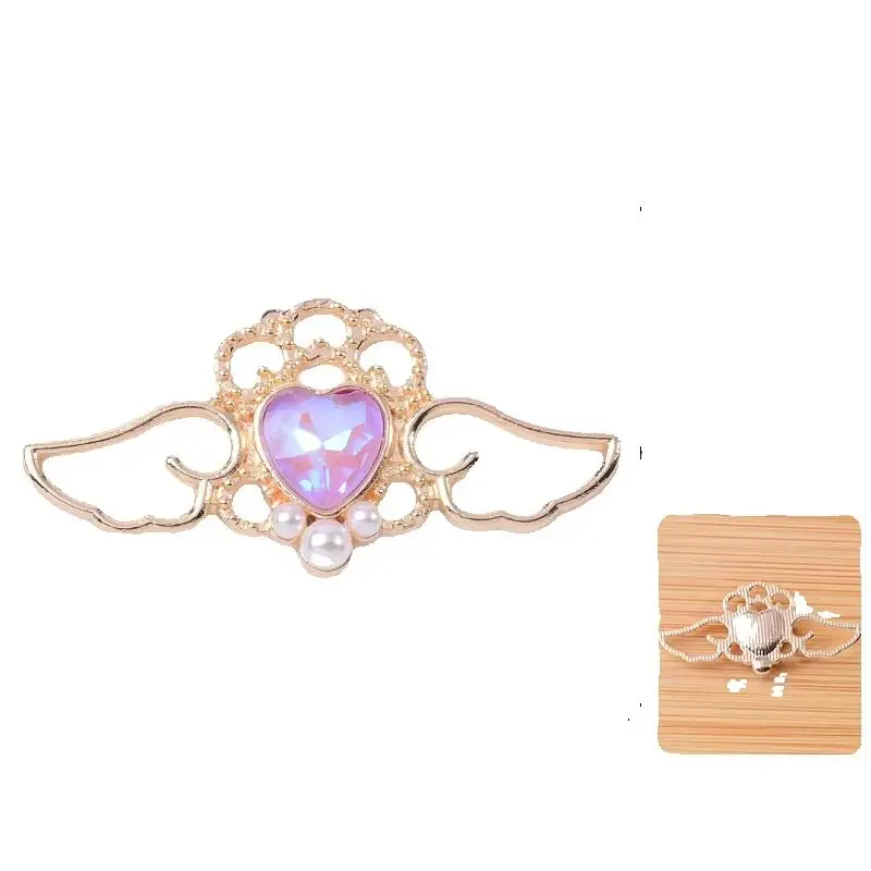 10PCS Personalised collarbone chain earrings baroque pendant accessories DIY fashion trend hollow heart wings alloy accessories