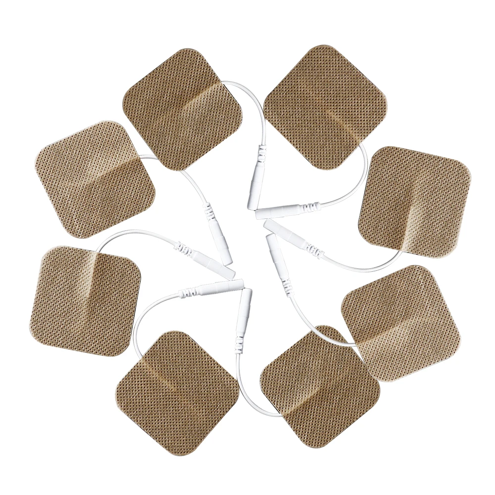 50/100pcs Reusable 5x5cm Muscle Stimulator Electrodes Pads Replacement Self Adhesive EMS TENS Digital Electrode Pad Massage Tool