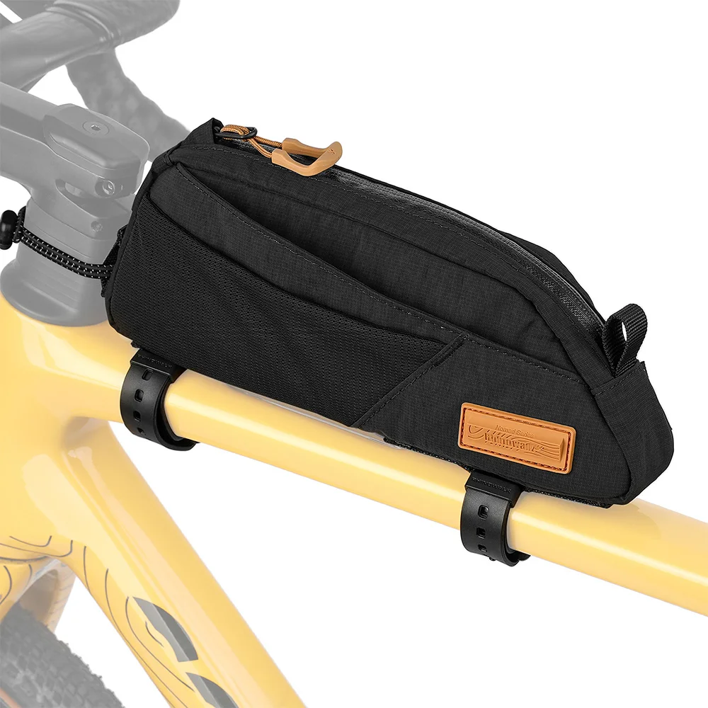 Rhinowalk Bicycle Frame Bag 0.9l Multi-pocket Cable Port Strapbike Top Tube Bag  Cycling Storage For Mtb Road Bike