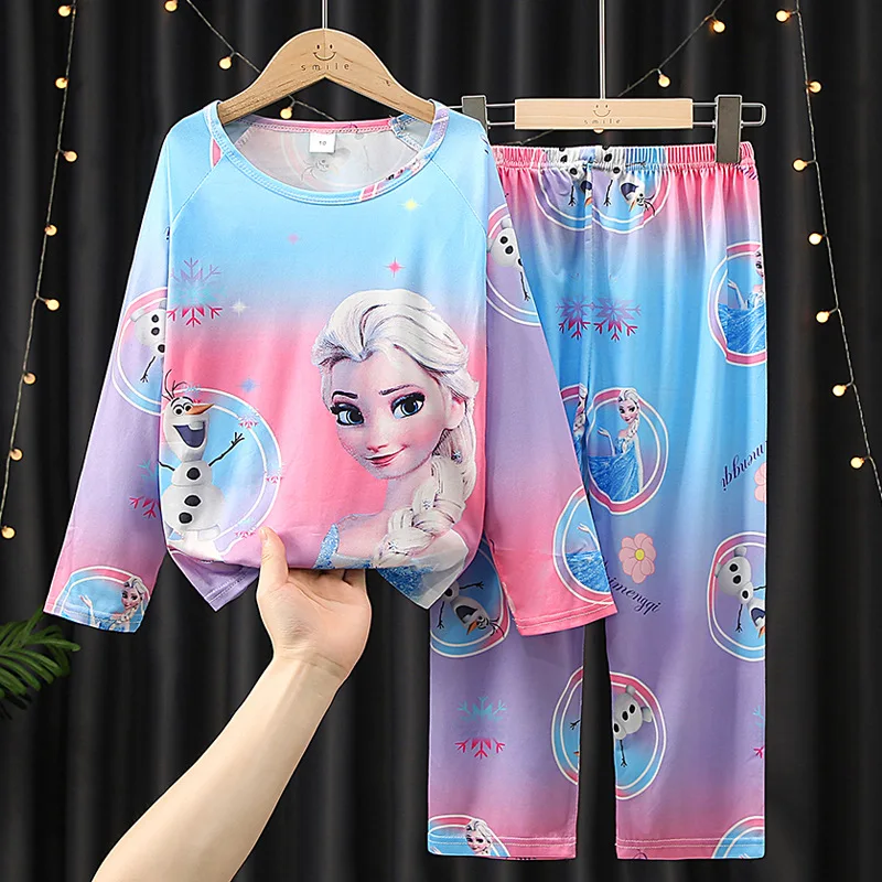 Ensemble de pyjama Disney TureMouse pour enfants, vêtements de nuit décontractés, vêtements de maison pour enfants, pyjamas en coton, anime, imbibé,