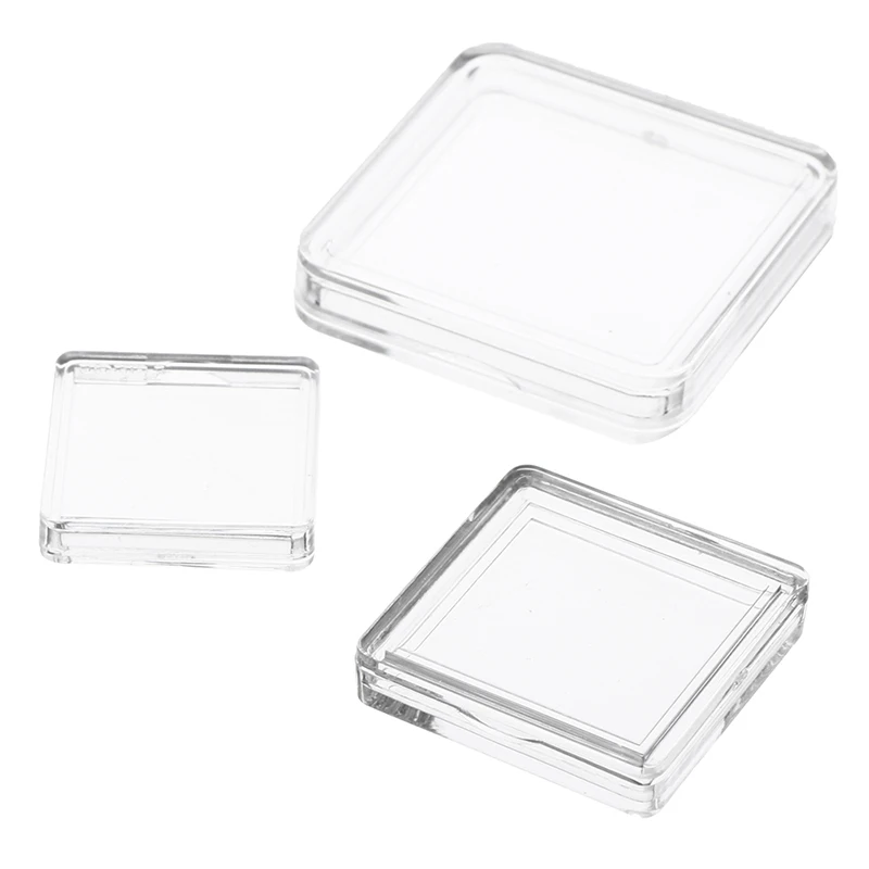 10 8Mm, 20Mm, 25Mm, 36Mm Vuông Nhựa Trong Tấm Bảo Vệ Hộp Đựng Dành Cho Đột Quyết Board Game Giá Đỡ Hộp Thẻ Bộ Sưu Tập Mới