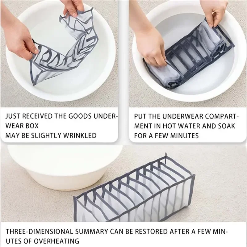Folding Storage Pouch Laundry Organizer in The Closet Underwear Drawers Storage Bedroom Cabinet Socks Bra Storage PantsOrganizer