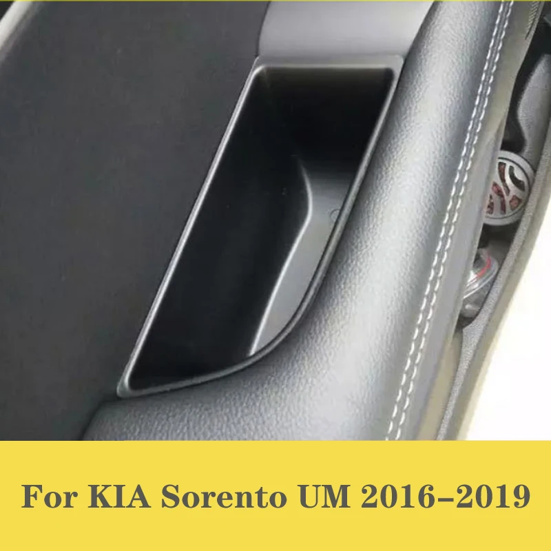 Interior Car Door Storage Box For Kia Sorento UM 2016 2017 2018 2019 Phone Container Glove Tray Armrest Handle Pocket Holder