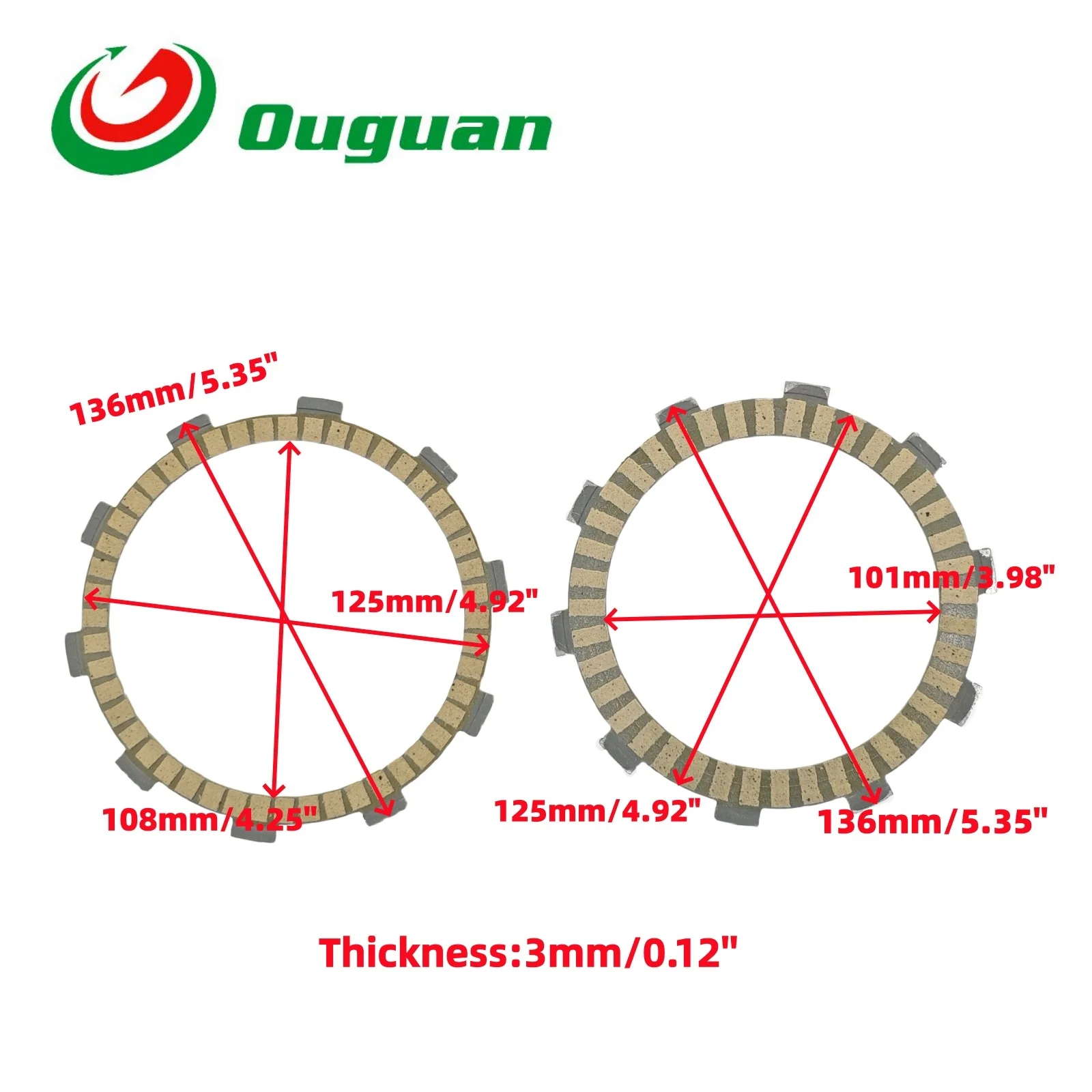 ouguan for CFmoto 450SR 450MT 450NK 450CL-C CF400-6 CF450SR CF 450SR 450cc Clutch Friction Steel Plates Disc Set
