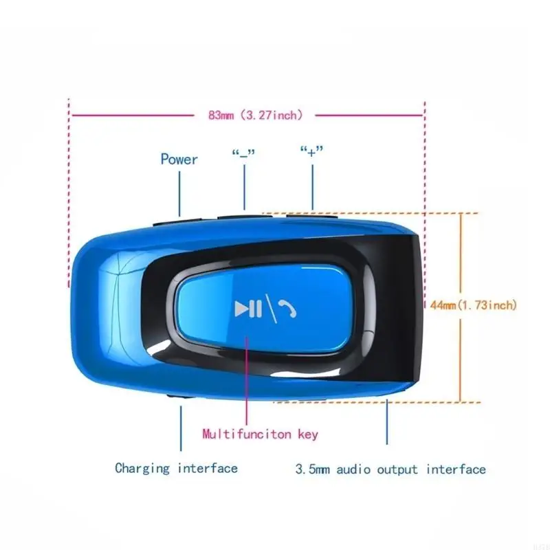 H37B Motorbike Wireless Headphone, 1000mAh puissant le casque violation du bruit pour excitation extérieure