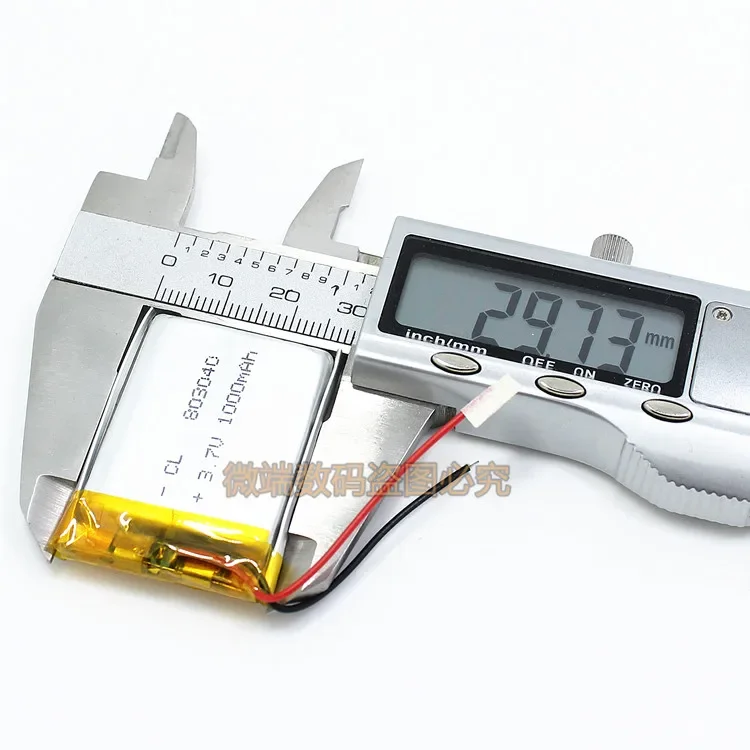 3,7 V Lithium-Polymer-Akku 803040   900 mAh kabelloser Bluetooth-Lautsprecher, Audiokarte, Kanone, Versand, wiederaufladbare Li-Ionen-Zelle