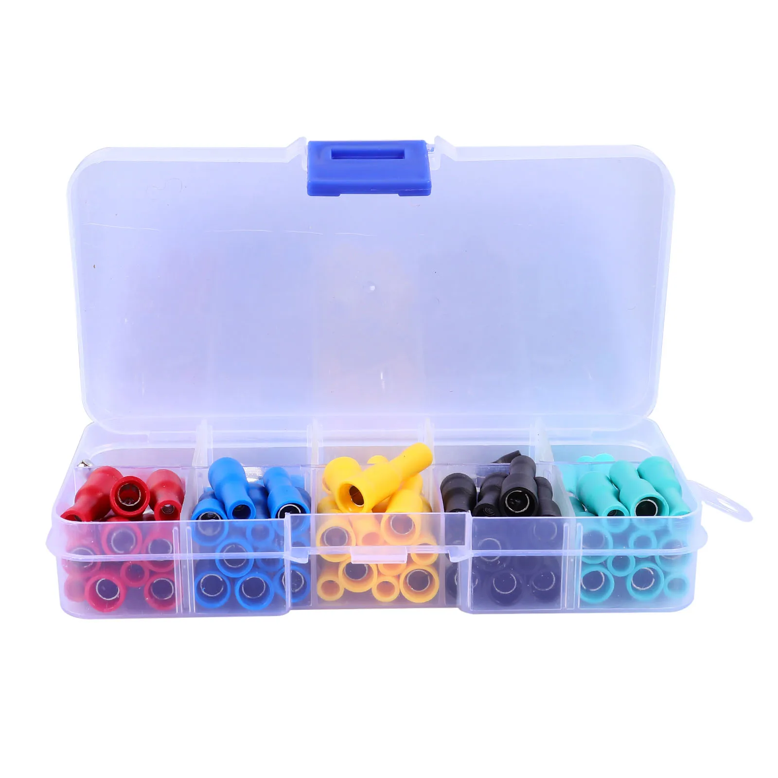 

100pcs Butt Terminal Wire Connector Tubular Crimp Connectors Cable Cold Pressed Terminals Safe Plastic Copper Wide Port