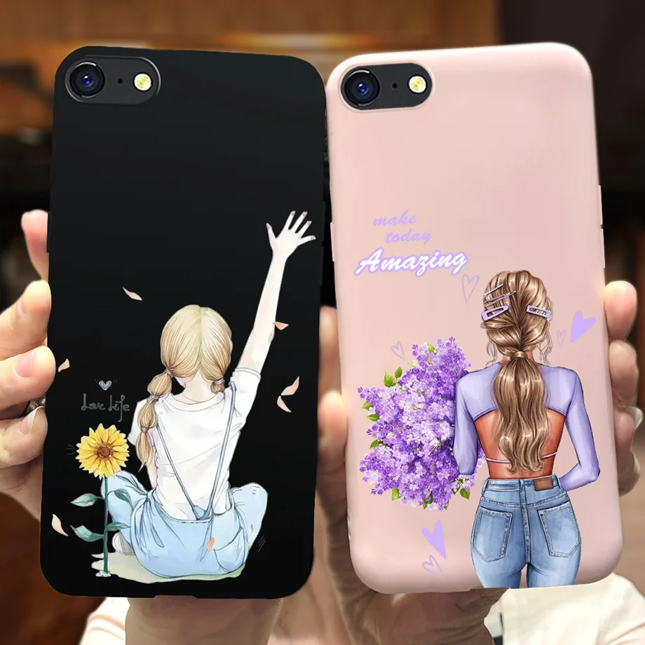 For Oppo A71 CPH1717 Case Liquid Silicone Soft Back Cover For Oppo A71 2018 CPH1801 Flower Cartoon Bumper For OppoA71 A 71 Capas