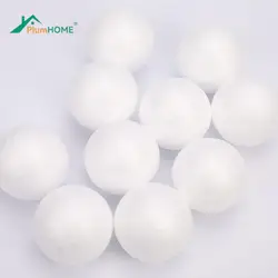 10 Pieces 8cm/7cm Ball Shaped Styrofoam Foam Ornaments DIY Craft Party Decoration