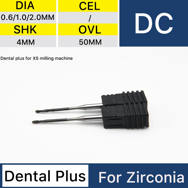 

XANGTECH X5 Dental Plus DC Zirconia Milling Bur 0.6/1.0/2.0mm for X5 Milling Machine