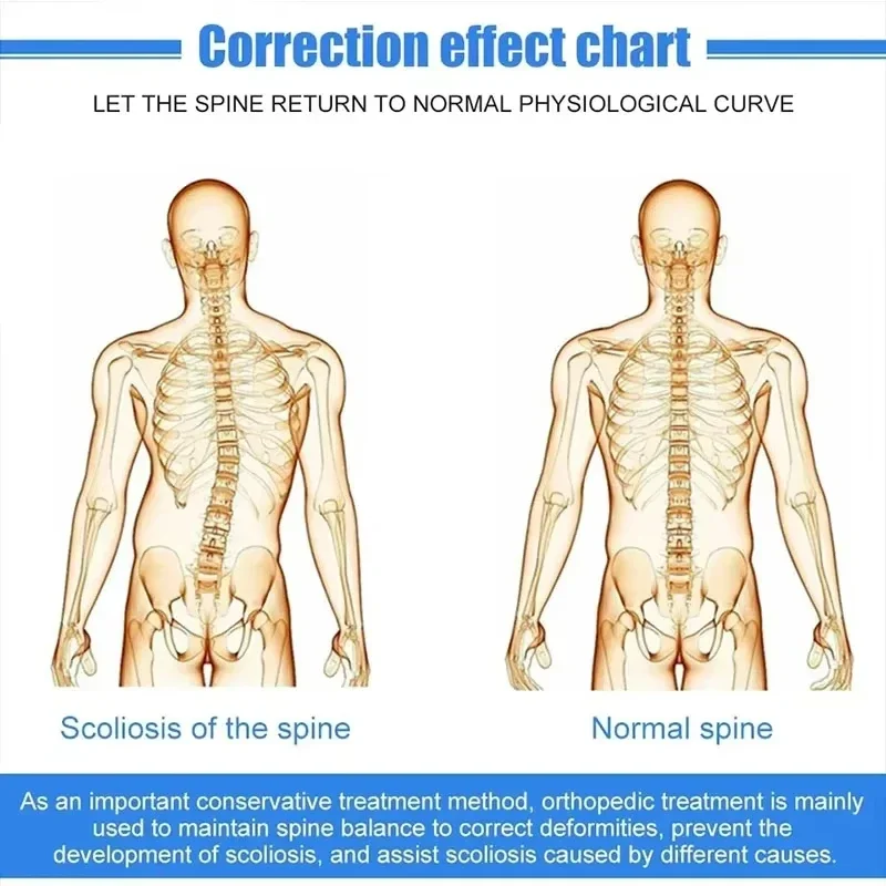 1 مجموعة الثابتة العمود الفقري هدفين سبائك الألومنيوم تنفس الثابتة العمود الفقري مستقيم هدفين للأطفال الكبار الجنف تصحيح براك #6