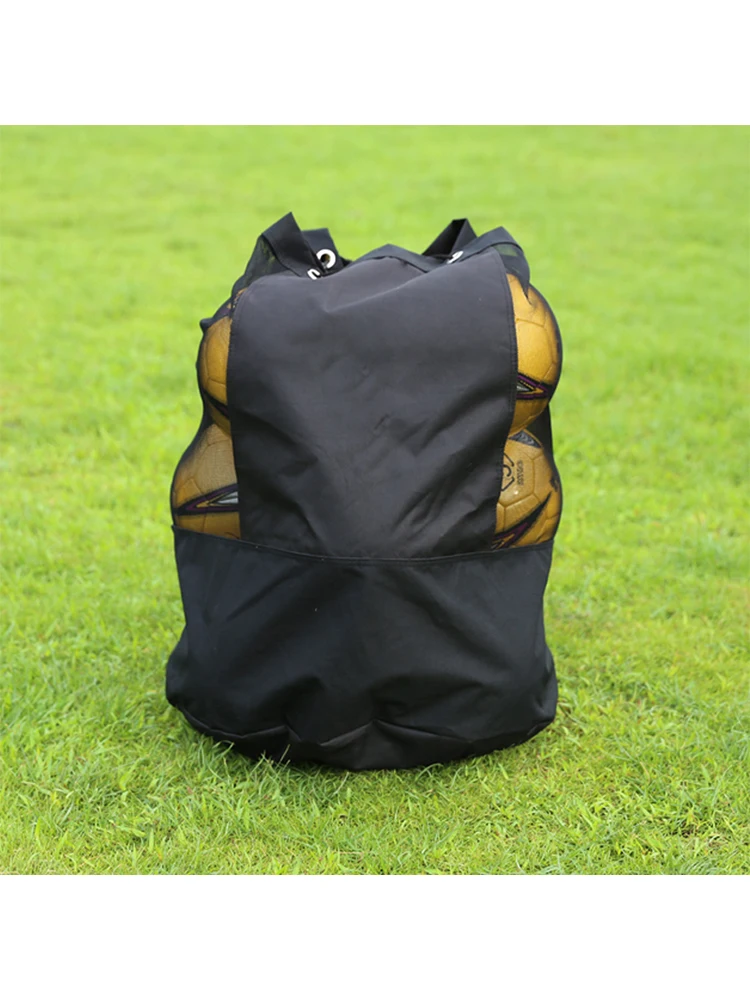 大容量ショルダーバッグ、サッカー、バスケットボール、バレーボール、メッシュ、収納、厚手のボール、1個