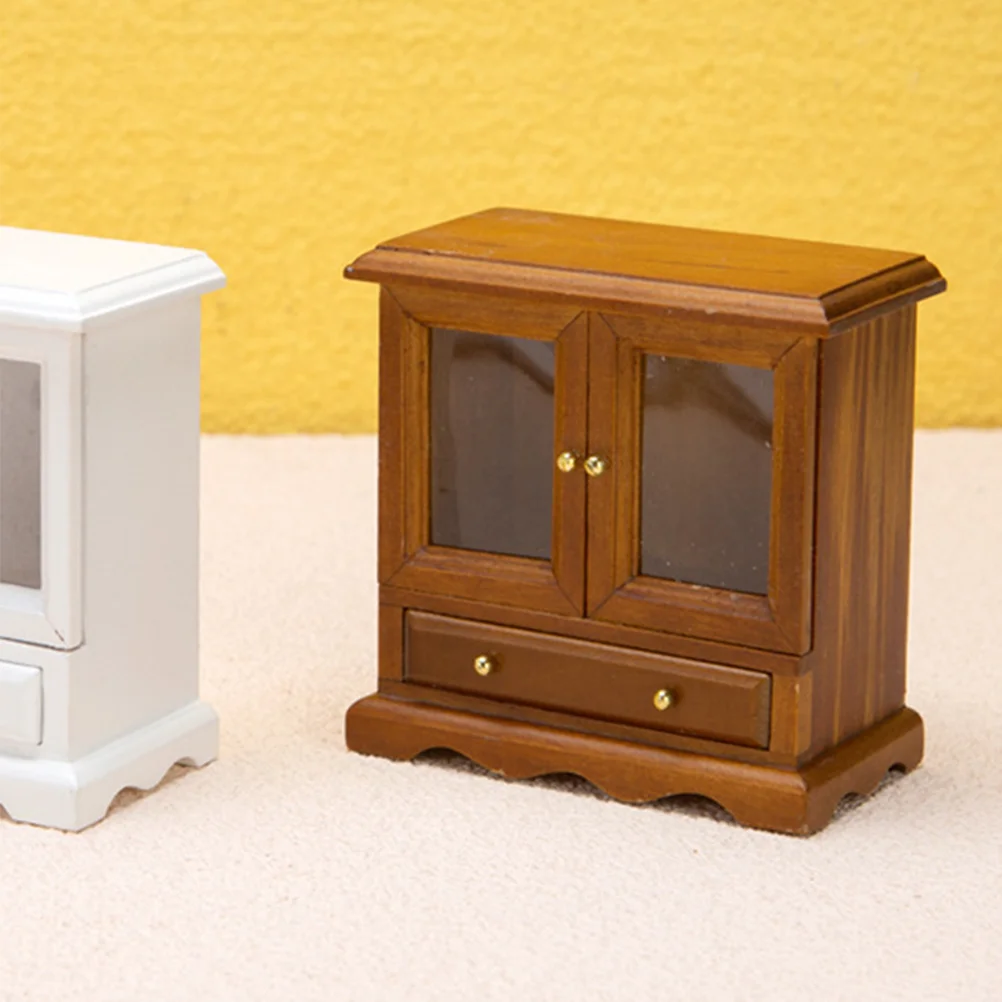 Gabinete modelo casa juguetes para bebés Mini casa de muñecas miniatura muebles interesantes delicados decoración Adorable