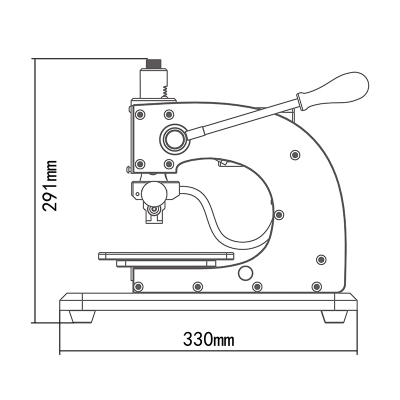 EC-17 Hand Operated Hot Foil Emboss Machine 200W Leather Bronzing Stamping Tool