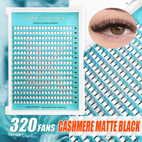 Lakanaku 320 Fans Premade Volume Fans 3D 4D 5D 6D Soft Cashmere Matte Eyelashes Large Capacity Cilios Individual Lash Extension