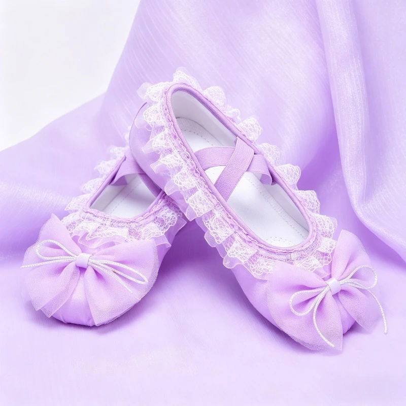 

Purple Bow Dance Shoes Women's Shoes Cute Girls' Ballet Shoes Ballet Accessories Girls Comfortable Woman Shoes Ladies 2026