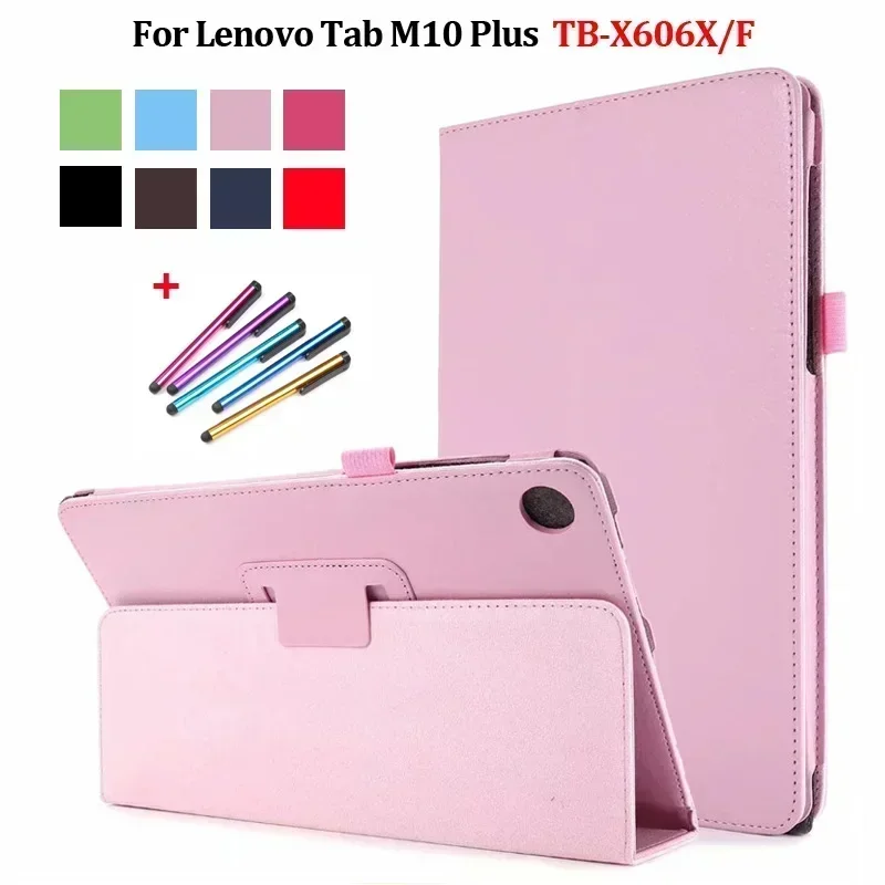 Tablet Funda For Lenovo Tab M10 Plus Case 10.3 Inch TB X606F X606X Flip Cover Stand Shell For Lenovo Tab M10 FHD Plus Case Coque