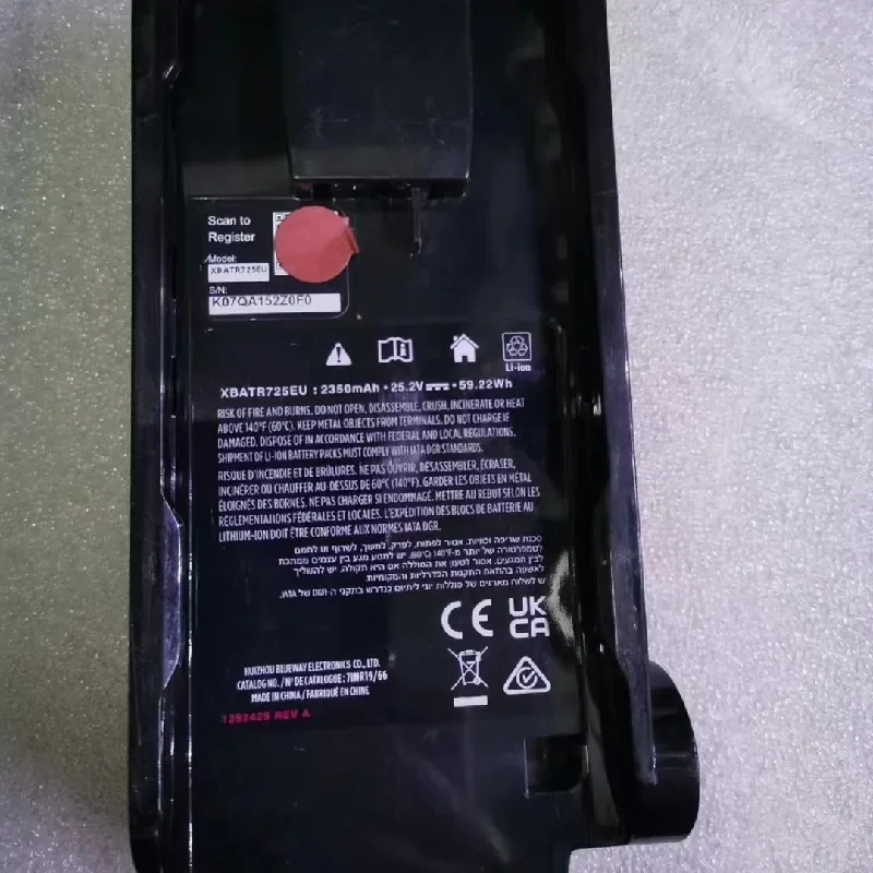 100%original 2350mAh 25.2V for Shark S12 XBATR725EU Handheld Vacuum Cleaner Battery