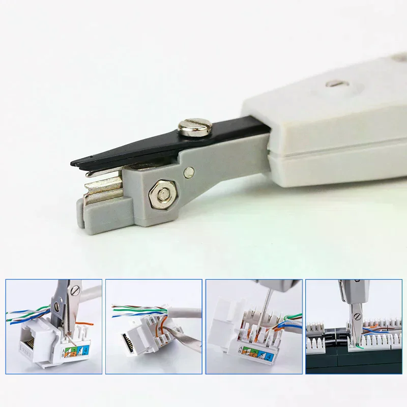 Punch Down Tool 110-draadsnijder Mes Telecomtang voor Rj45 Keystone Jack Netwerkkabel Telefoonmodule Patchpaneel