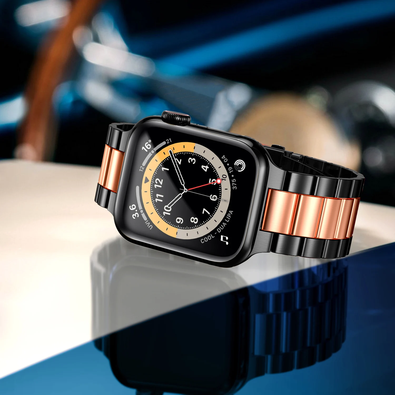 Neues Metallarmband für Apple Watch 12 11 10 46mm 45mm 44mm Edelstahl-Armband IWatch 9 8 7 6 SE 42mm 41mm 40mm 38mm Band – Detail 23
