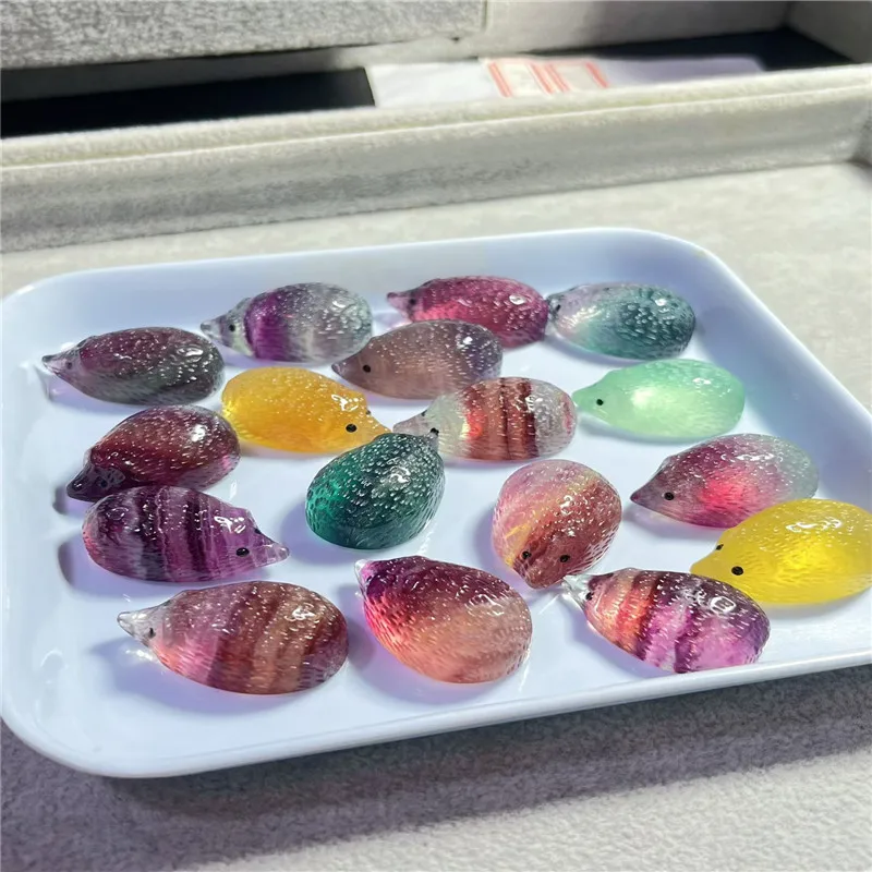Natural crystal fluorite ornaments for home decoration