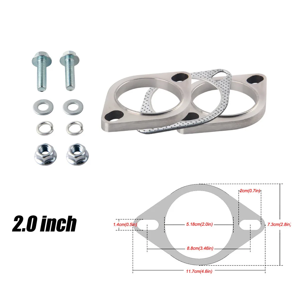 2/2.5 /3 Inch Stainless Steel Exhaust Muffler Weld Flange Connection Joint With Gasket