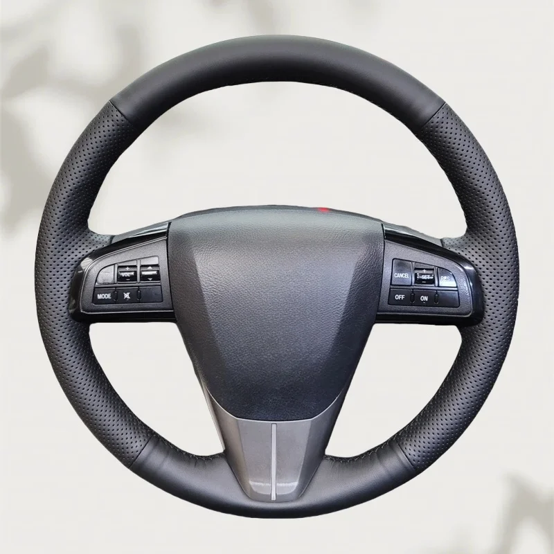 Protector para volante de coche de cuero genuino para Mazda 3 Mazda CX7 2011 2012 2013 2011-2013 protector para volante de coche accesorio para coche