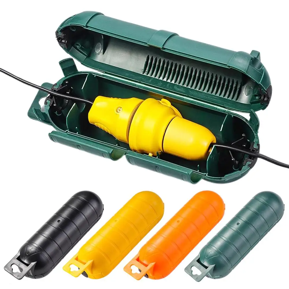 Extension Yellow Cord Safety Cover With Waterproof Electrical Connection To Seal, Outdoor Weatherproof Plug Protect Box Out K1U2