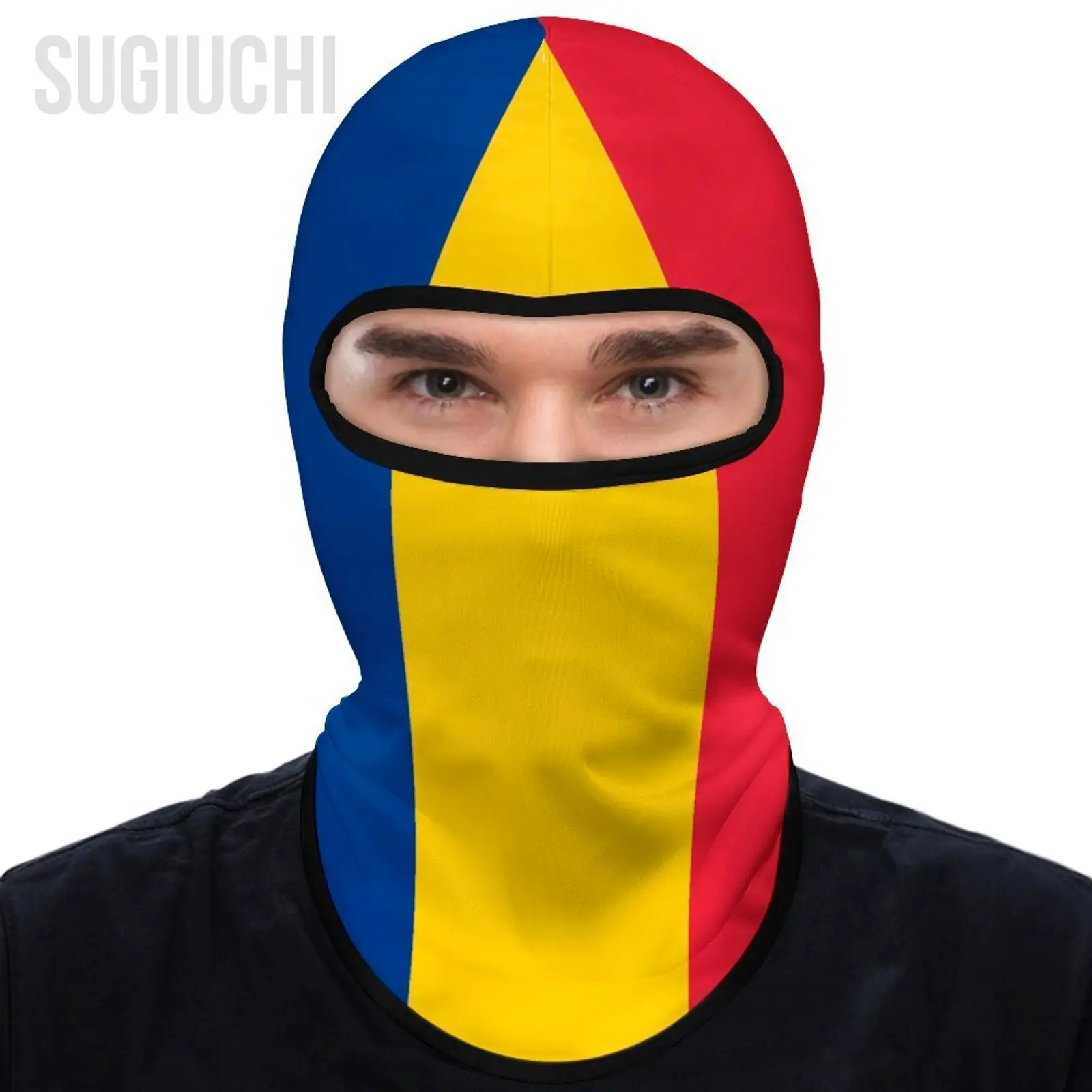 Romania Flag Outdoor Cool Sunscreen Motorcycle Face Mask Moto Biker Wind Cap Mask Stopper Windproof Bicycle Cycling Headgear