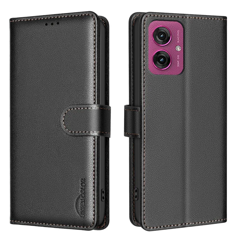 Flip Cover Anti-theft Wallet Leather Case For Motorola MOTO G05 E15 G15 G35 G55 G45 G75 5G MotoG05 Phone Cases Card Holder Bags