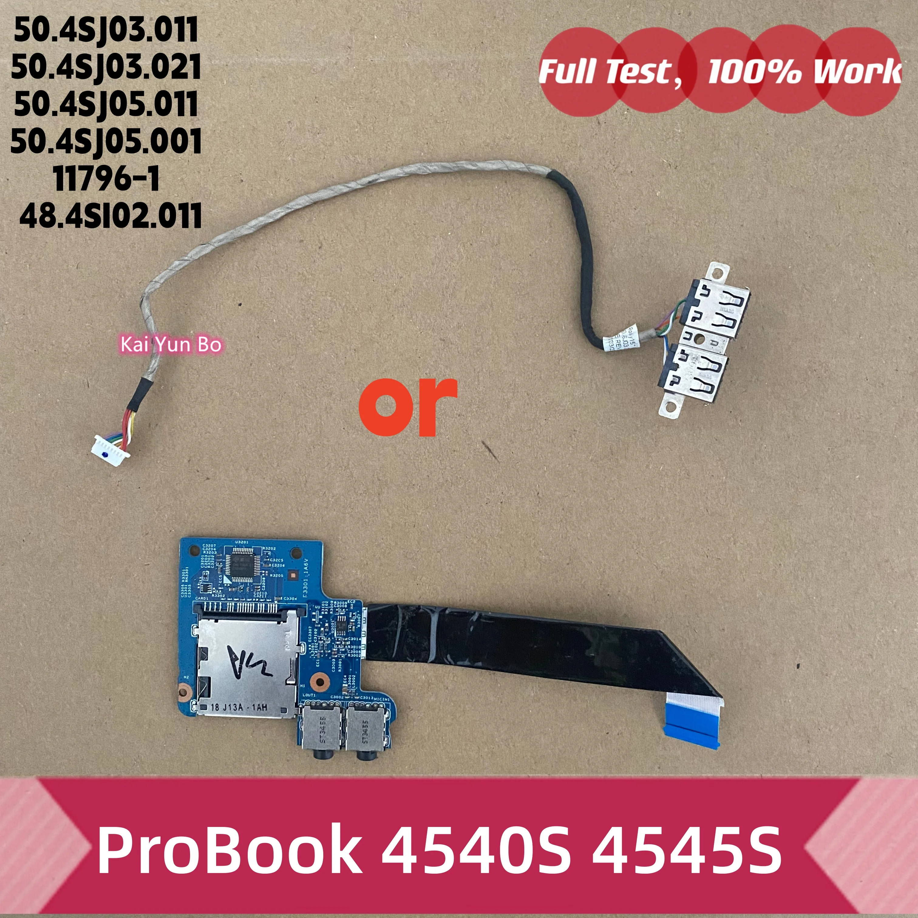 Para HP ProBook 4540s 4545s, Placa Lectora de Tarjetas SD de Audio para Portátil o Cable o USB con Cable 50.4SJ03.011 50.4SJ03.021 50.4SJ05.011 50.4SJ05.001 11796-1 48.4SI02.011