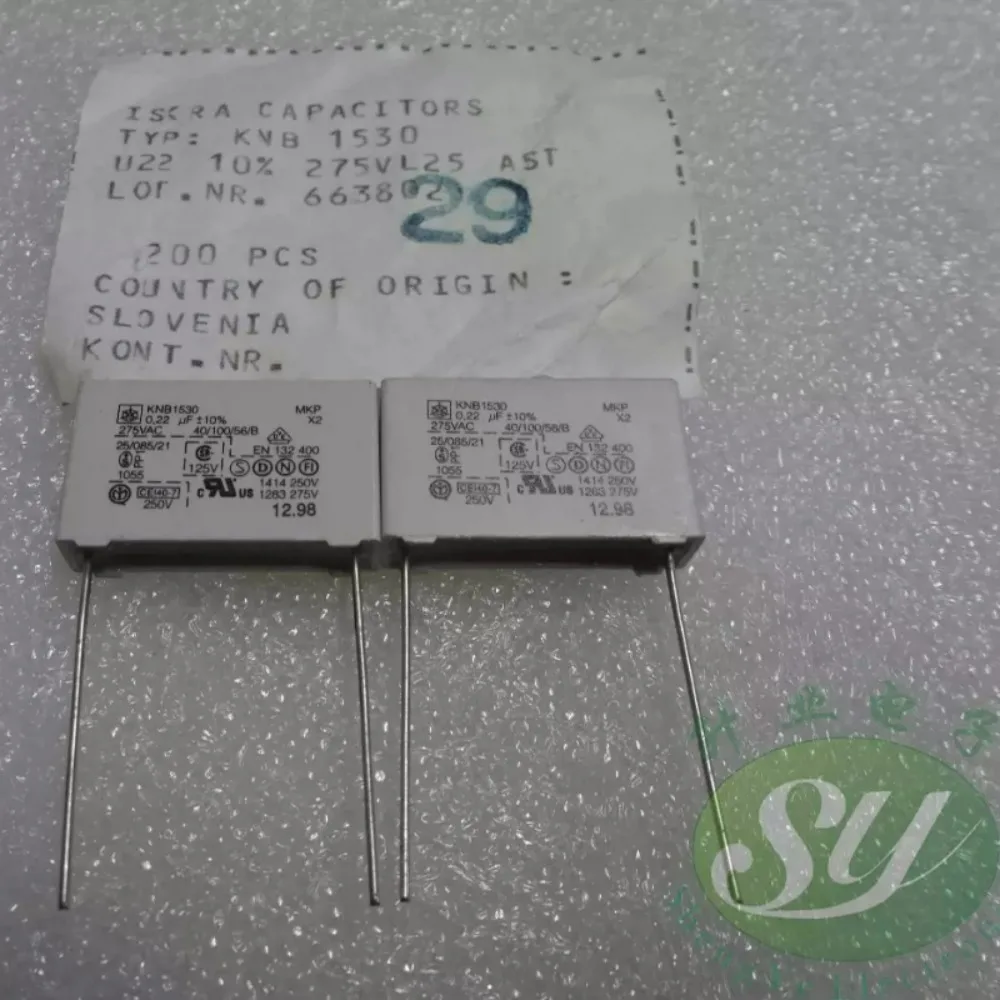 5pcs/lot KNB1530 MKP 0.22uf 275vAC 220nf u22 224 K 10% X2 Brand New 22.5mm polypropylene film capacitor