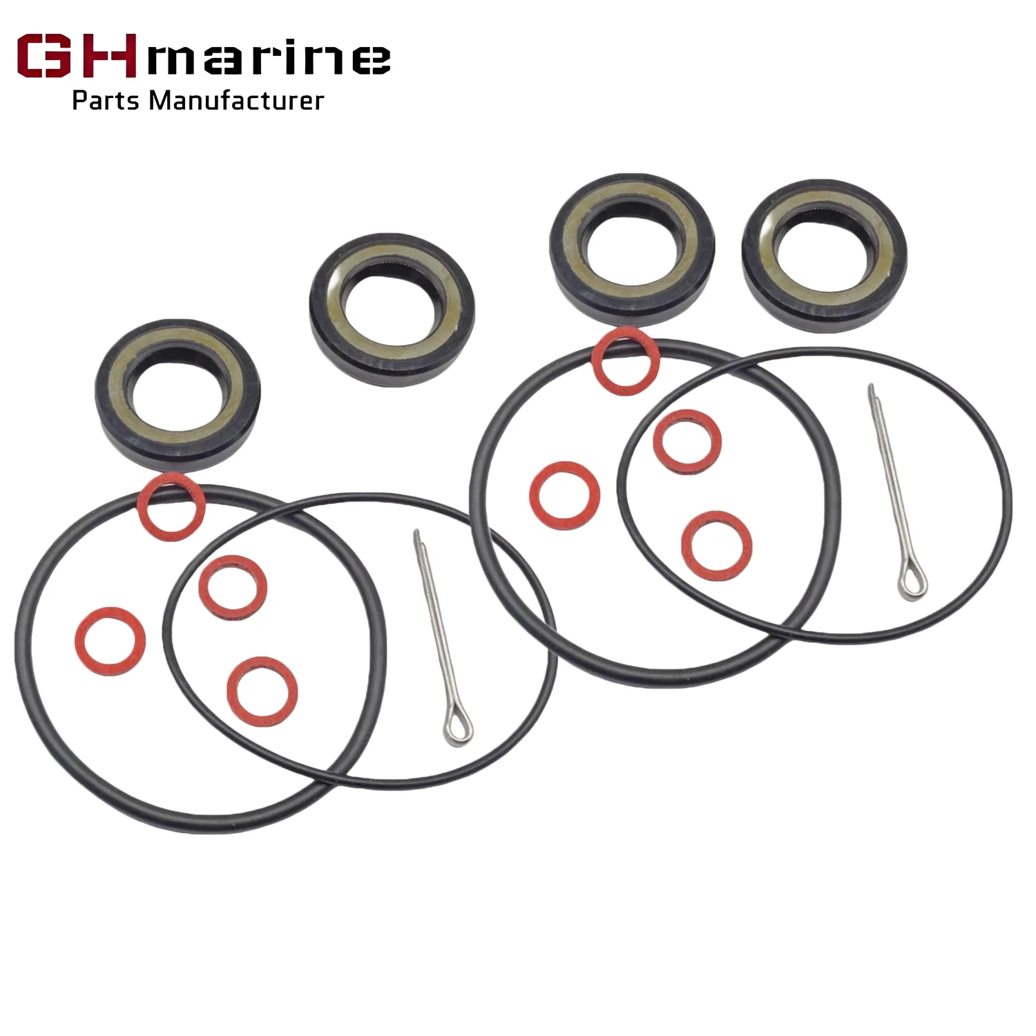 Gearcase Propeller Shaft Seal Kit for Yamaha 9.9 13.5 15 20 HP 93101-17054 17*30*6 91490-30025 3*30 93210-57M09 93210-56M80