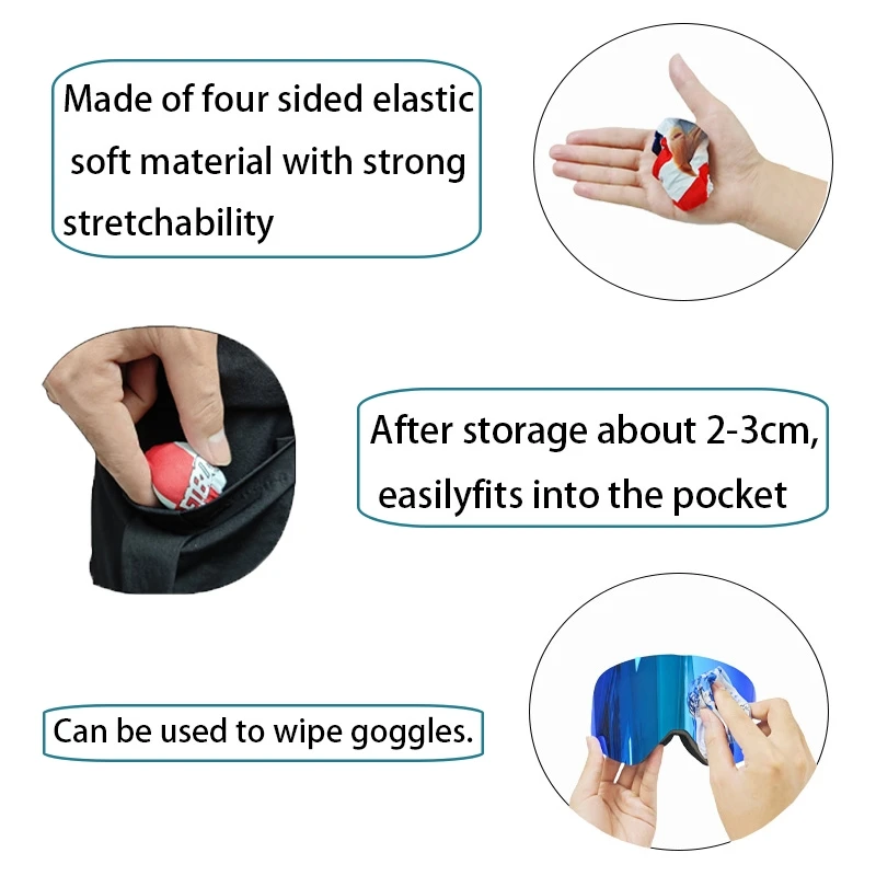 スキーゴーグルクロス – 傷つきにくい高弾性メガネカバー スキーヤーへの理想的なフェスティバルギフト 強力な動物柄