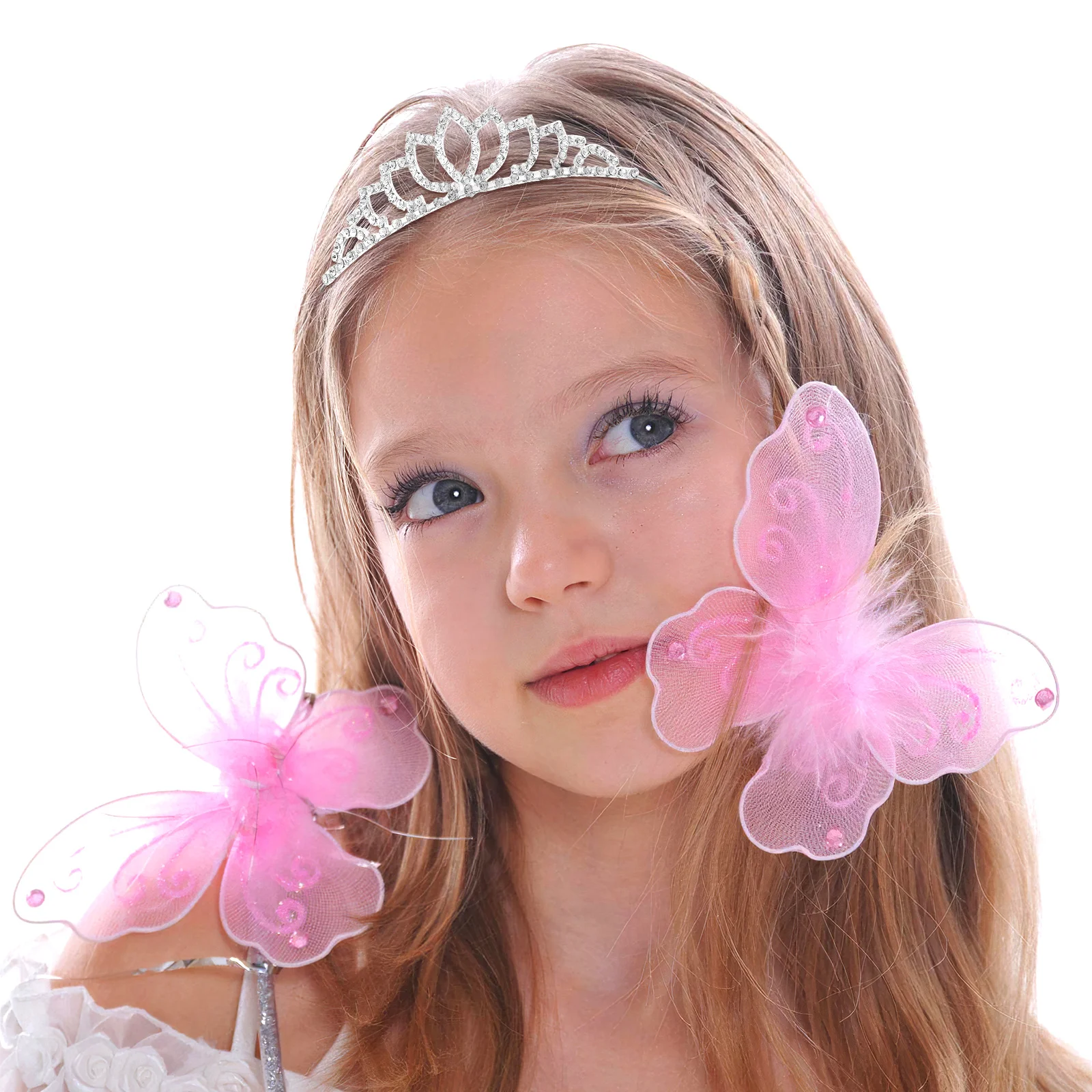 

Cartoon Hair Hoop Silver Alloy Rhinestone Crown 38Cm 15Inch For Kids Adults Wedding Party Bridal Hair Barrettes Women