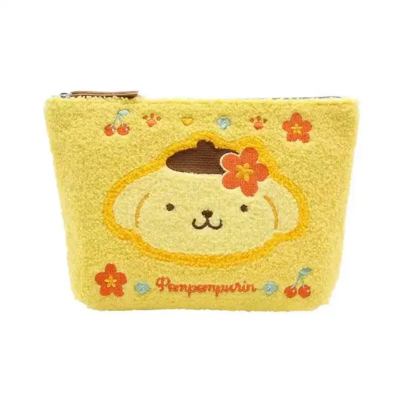 Monedero de felpa Kawaii Sanrio Hello Kitty, Mini bolsa de almacenamiento de cosméticos con dibujos animados para chicas lindas Kuromi Melody, regalos de decoración diaria
