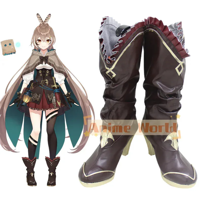 

Hololive Virtual YouTuber Nanashi Mumei Brown Shoes Cosplay Boots Halloween Boots Custom Made