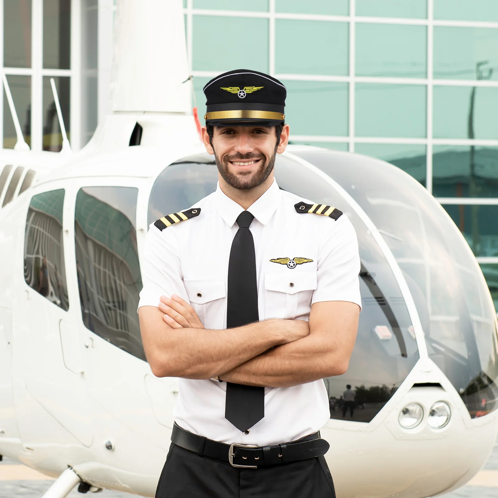 

Airline Pilot Hat for Men Halloween Costume Party Dress Up Sailor Cap Cosplay Role Playing Aviation Decorative Hat Kids Gift