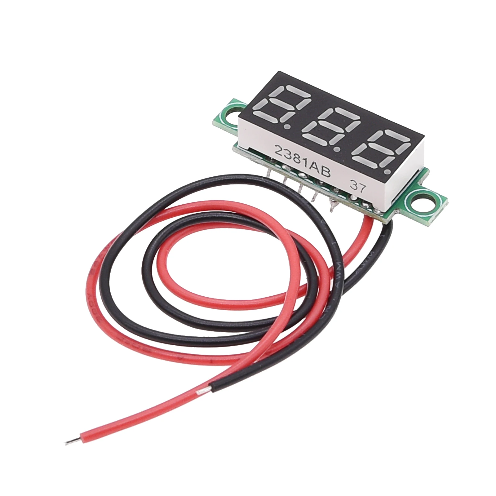 0.28 inch DC LED Digital Voltmeter 0-100V Voltmeter Car Power Bank Voltage Tester Detector 12V Red Blue Two wires