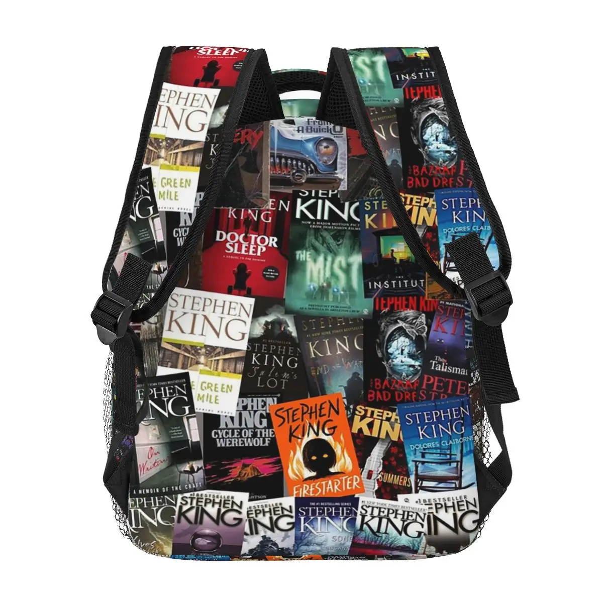 Stephen King-Fundas de libros para niños y niñas, morral escolar de dibujos animados, morral de viaje, morral de hombro