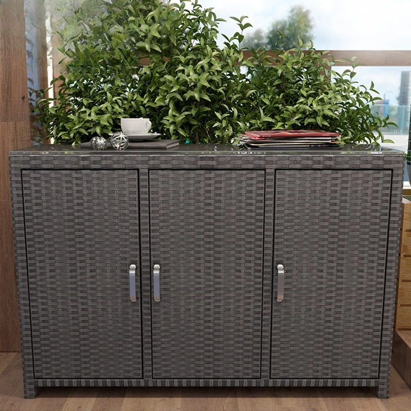 Outdoor Furniture Garden Balcony Cabinet Patio Dining Side Cabinet Living Room Home Door Shoe Cabinet Locker Sunscreen Storage C