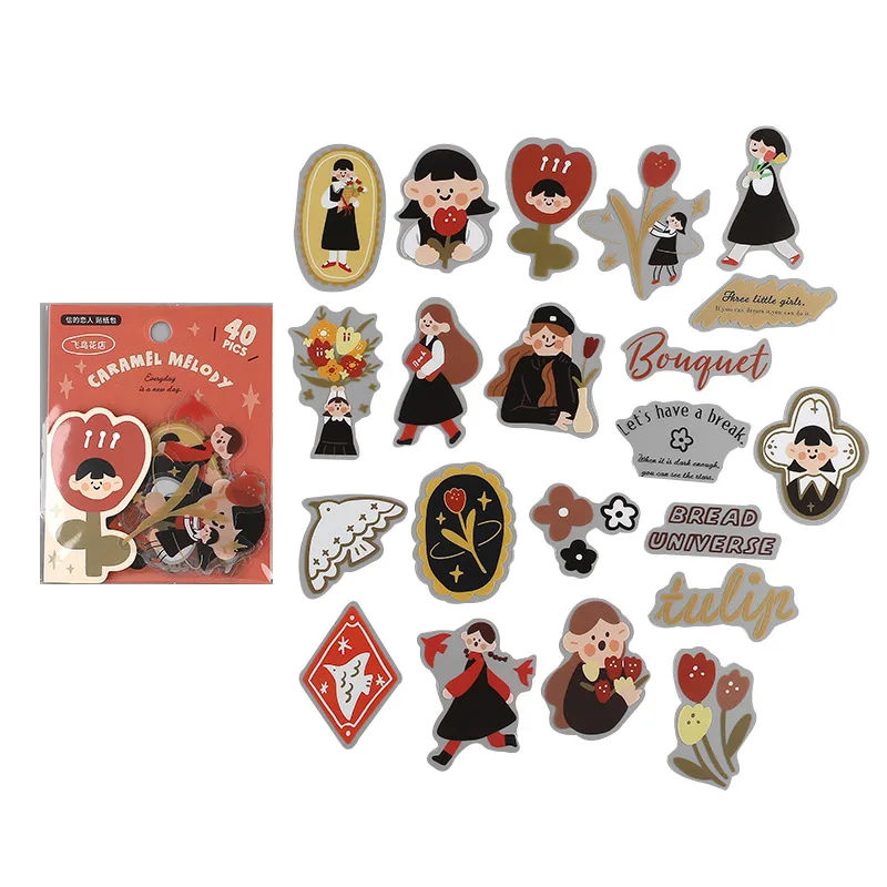 Stationery PVC Stickers Creative Cute Ins Wind Hand Account Material Stickers Planner Stickers