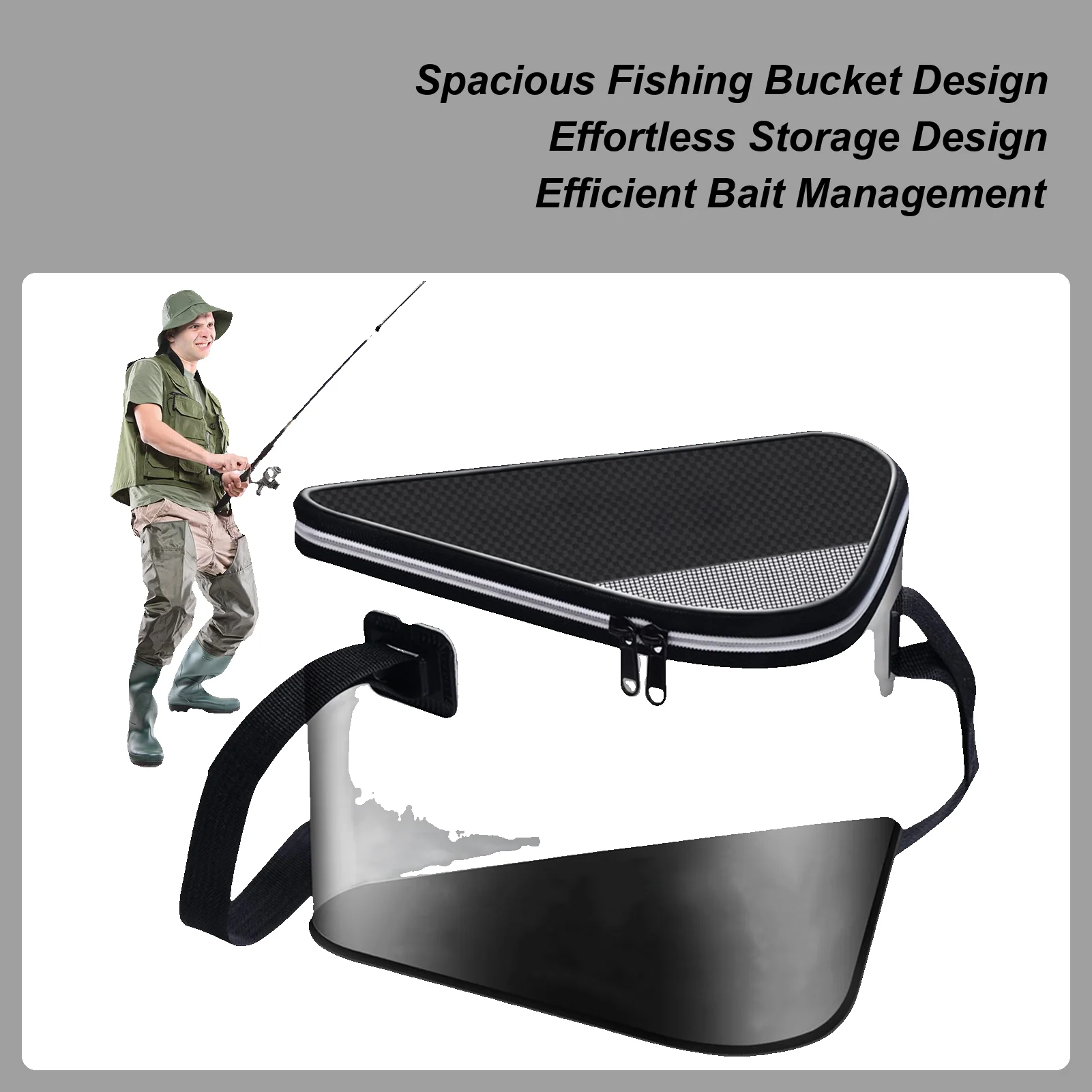 

Bucket For Fishing 12L Portable Multi-Functional Live Fish Container Folding Bucket For Picnics Camping Outdoor Party Streams